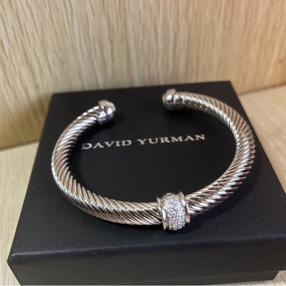 David Yurman Silver Cable Bracelet 7mm